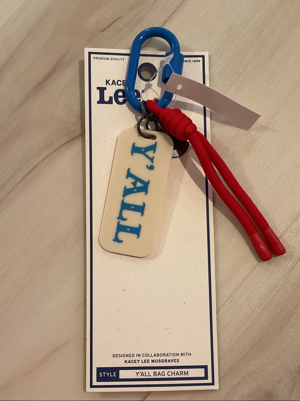 Kacey Lee Musgraves ‘Y'ALL' Bag Charm — Blue, Red, Cream